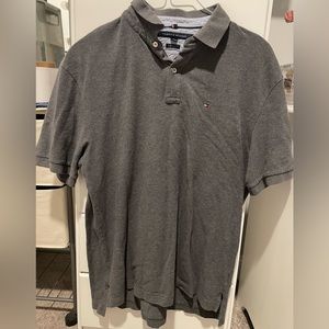 Tommy Hilfiger Classic Fit Short Sleeve Dark Grey Polo Shirt